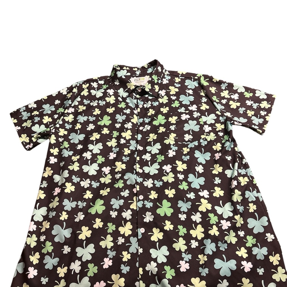 Men's Clover Pattern Casual Shirt - Multicolor